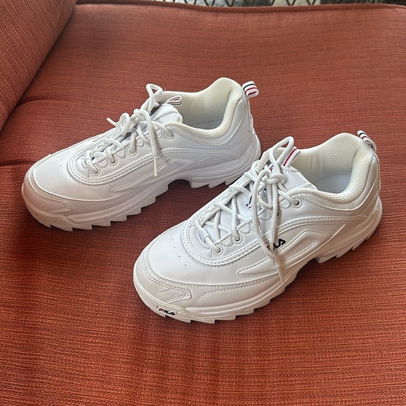FILA White Platform Sneakers - Picture 1 of 5